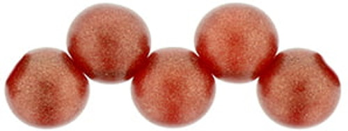 Top Hole Round 6mm - #MSG9008 Sueded Gold Ruby