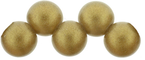 Top Hole Round 6mm - #MSG1023 Sueded Gold Smoky Topaz