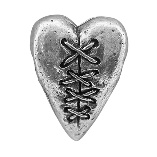 Green Girl - Laced Heart Bead