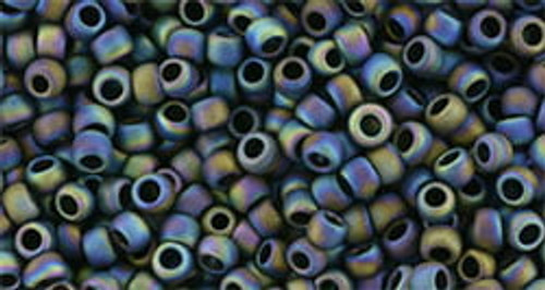Toho Takumi Large Hole Round 11/0 - #0086F Rainbow Opaque Rainbow Matte
