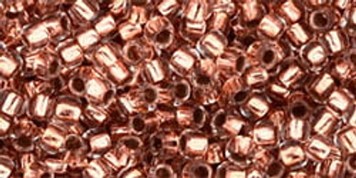 Toho Takumi Large Hole Round 11/0 - #0740 Clear/Copper Inside Color Lined