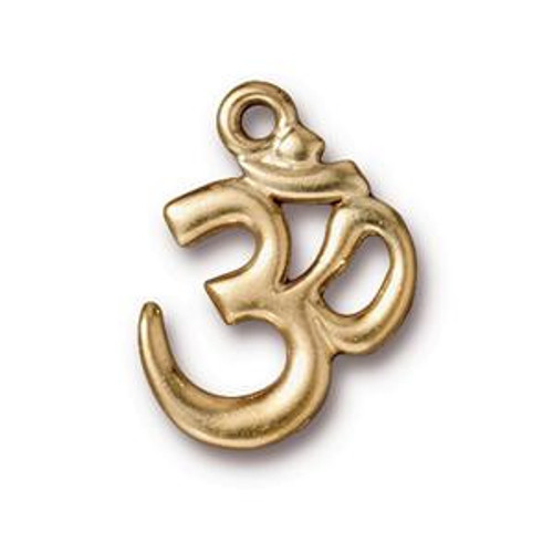 TierraCast Charms: Drop, Large Om | Pk of 2