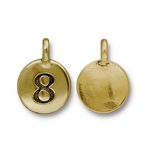 TierraCast Number Charms - 8 | Pk of 2