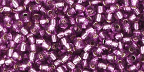 Round Seed Bead by Toho - #2219 Light Grape Transparent Silver-Lined Round Seed Bead by Toho - #2219 Light Grape Transparent Silver-Lined