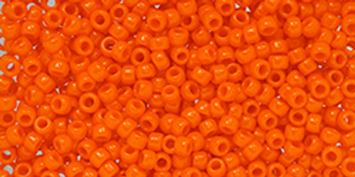 Round Seed Bead by Toho - #50-A Orange Opaque Round Seed Bead by Toho - #50-A Orange Opaque