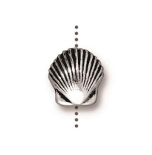 TierraCast Bead: Small Shell | Pk of 4
