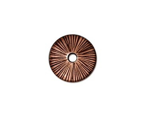 TierraCast Bead Cap: 13mm Radiant Large Hole | Pk of 2