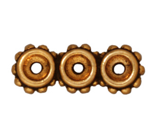 TierraCast Link: Beaded 3 Hole | Pk of 2