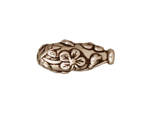 TierraCast Bead: Wild Rose Teardrop | Pk of 2