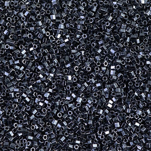 Hex Seed Bead by Miyuki - #0451 Gunmetal Metallic