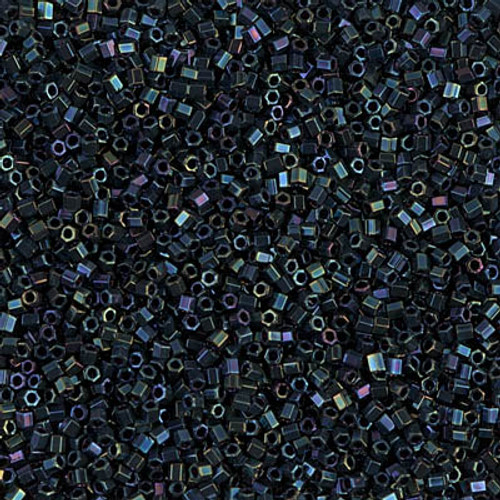 Hex Seed Bead by Miyuki - #0452 Dark Blue Metallic Rainbow