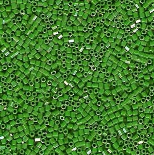 Hex Seed Bead by Miyuki - #0480 Green Opaque Rainbow