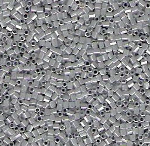 Hex Seed Bead by Miyuki - #0526 Grey Ceylon *Discontinued*