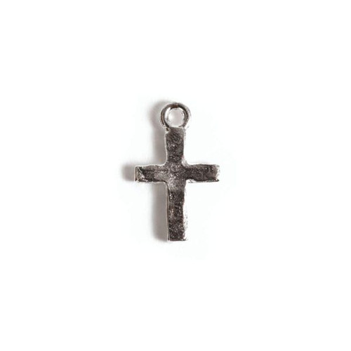 Charms: Tiny Hammered Cross by Nunn Design | 1 Each