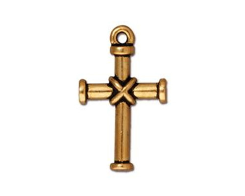 Charms: Drop, Wrapped Cross by TierraCast | Pk of 2