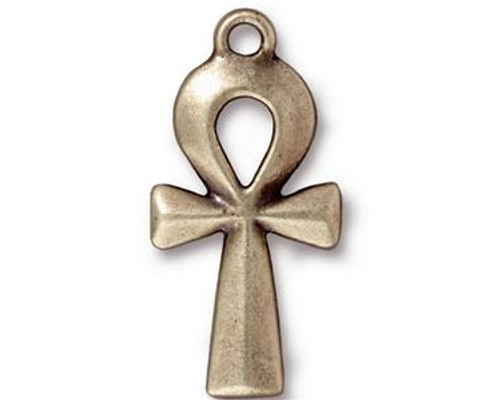 Pendant: Drop, Large Ankh by TierraCast | Pk of 2