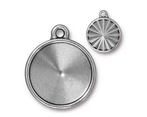 Charms: 18mm Drop Faceted Rivoli, by TierraCast | Pk of 2