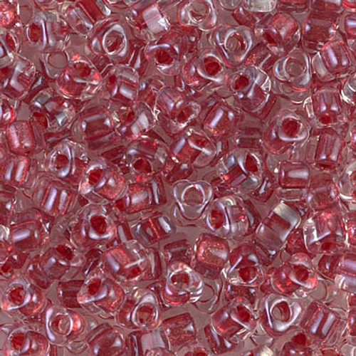 5/0 Triangle Bead - #1554 Cranberry Inside Color Lined Sparkle