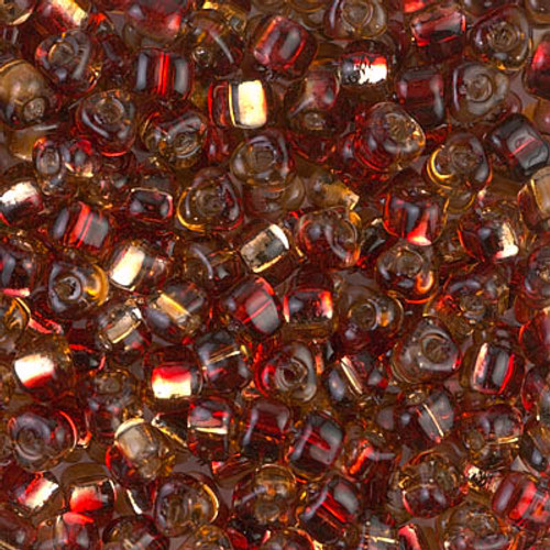 5/0 Triangle Bead - #3272 Rococo Ruby / Topaz Silver Lined