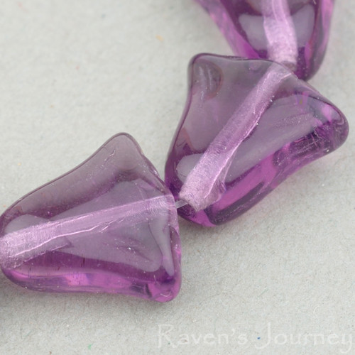 Lily Flowers - 10x10mm - Purple Transparent