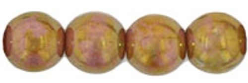Round Bead - #P65491 Rose Gold Topaz Opaque Luster