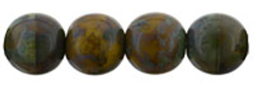 Round Bead - #T13740 Goldenrod Picasso