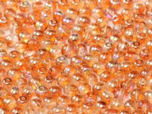 Round Bead - #98535 Crystal Orange Rainbow Round Bead - #98535 Crystal Orange Rainbow
