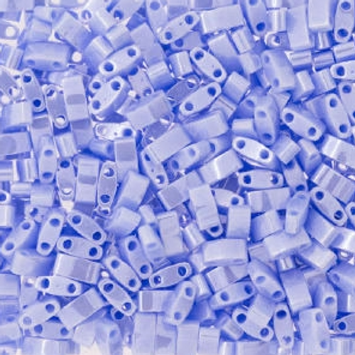 Half Tila Beads - #0446 Light Periwinkle Opaque Luster
