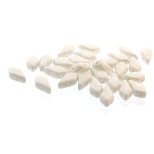 Kite Bead - Chalk White Luster