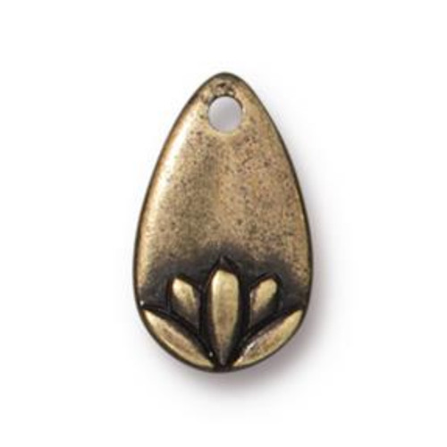 TierraCast Charm: Lotus Petal | Pk of 4
