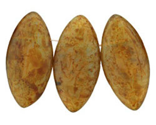 Top Drilled Ellipse - Crystal Picasso Matte