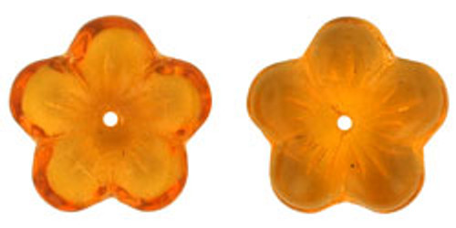 Large Flat Flowers 16x4mm - Medium Topaz