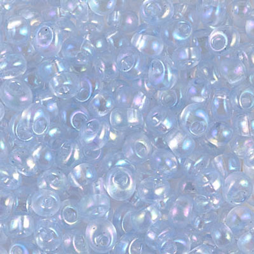 4mm Magatama - Light Sapphire Transparent Rainbow
