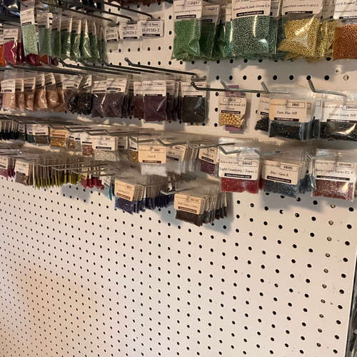11/0 Delica hex beads on the wall