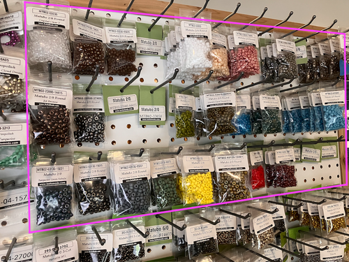 Matubo 2/0 Beads on a shelf