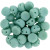 CzechMates 2-Hole Cabochon - #M6313 Turquoise Matte