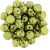 CzechMates 2-Hole Cabochon - #77058 ColorTrends: Saturated Metallic Primrose Yellow