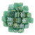 CzechMates 4-Hole QuadraTile - #LR52060 Atlantis Green Luster Rainbow CzechMates 4-Hole QuadraTile - #LR52060 Atlantis Green Luster Rainbow