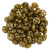CzechMates 4-Hole QuadraLentil - #T13010 Light Beige Opaque Picasso
