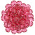 CzechMates 2-Hole Lentil - #S0031 ColorTrends: Razzmatazz Transparent