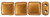 CzechMates 2-Hole Square Tile - #07B05 ColorTrends: Hazel Saturated Metallic