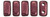 CzechMates 2-Hole Brick - #06B01 ColorTrends: Saturated Metallic Red Pear