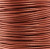 Round Leather Cord, 2.0mm: Metallic Copper