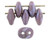 SuperDuo Bead - #MNB23020 Nebula - Amethyst Opaque Matte