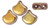 Ginkgo Leaf Bead - Apollo - Gold Double Sided