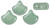 Ginkgo Leaf Bead - Green Luster