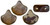 Ginkgo Leaf Bead - Smoky Topaz - Rembrandt Matte