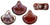 Ginkgo Leaf Bead - Umber - Rembrandt Opaque