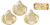 Ginkgo Leaf Bead - Champagne Transparent Luster