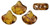 Ginkgo Leaf Bead - Medium Topaz - Rembrandt